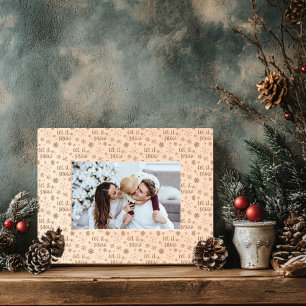Let It Snow Wooden  Engraved Frames