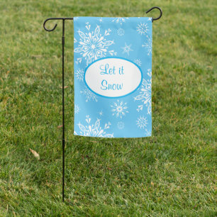 Let It Snow Yard Flag