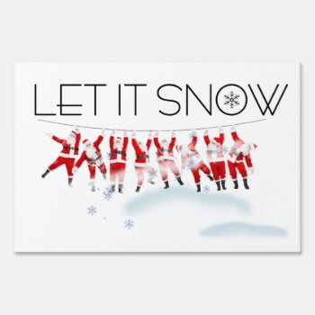 Let It Snow Yard Sign by MargaretStore at Zazzle