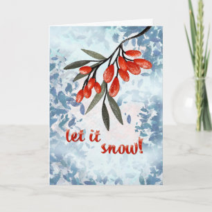 Let It Snowberries – Whimsical Winter Card