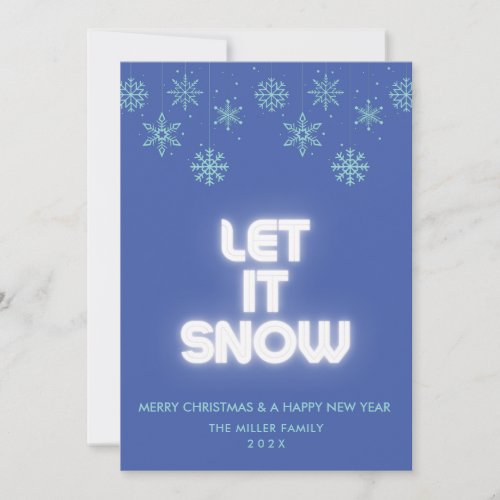 LET IT SNOWGLOBE  1 Photo Family Card