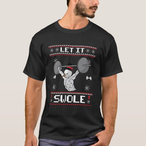 Let It Swole Ugly Christmas Sweater Funny Muscle S