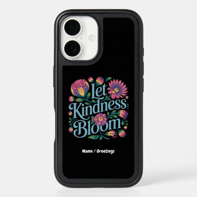 Let Kindness Bloom Be Kind Rainbow Flowers Inspire Otterbox iPhone Case (Back)