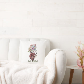 Let Kindness Bloom from Heart🌿❤️ Throw Pillow