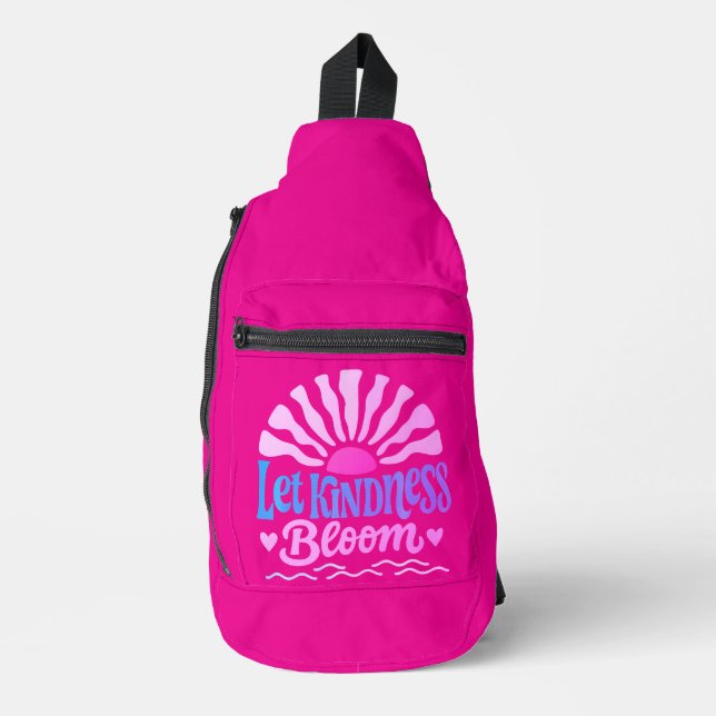 Let kindness bloom.  sling bag (Front)