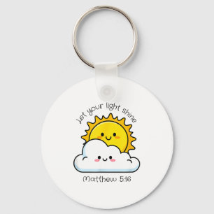 Let Light Shine Christian Bible Bible Verse Keychain