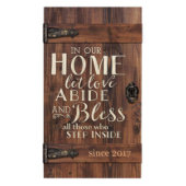 Let Love Abide Barn Door Pallet Plaque (Front)