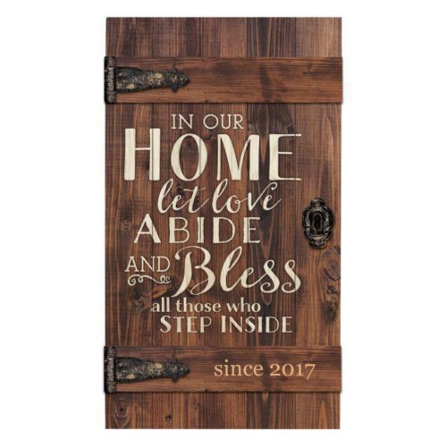 Let Love Abide Barn Door Pallet Plaque