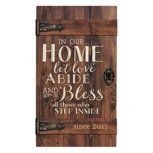 Let Love Abide Barn Door Pallet Plaque (Front)