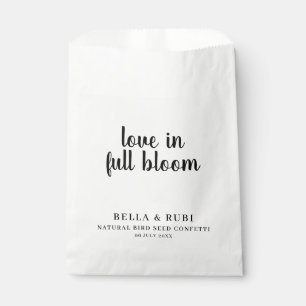 Let Love Bloom Minimalist Wedding Seed Favor Bag