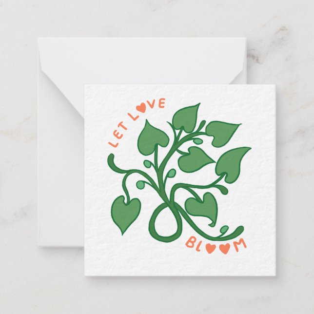 Let Love Bloom Note Card (Front)