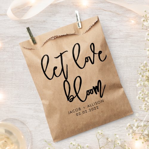 let love bloom wildflower seeds wedding confetti favor bag