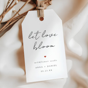 Let Love Bloom Wildflower Seeds Wedding Favor Gift Tags