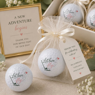 Let love Fly, Wedding Favor, Golf theme Wedding Balls