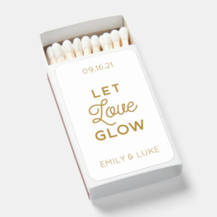 Let Love Glow Custom Printed Wedding Matches