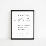 Let Love Glow Stick Heart Dance Floor Wedding Sign at Zazzle