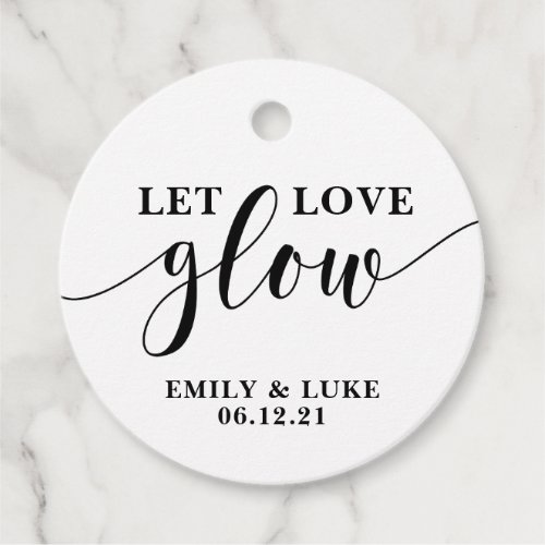 let love glow Wedding Favor tags Candle Favor Tags