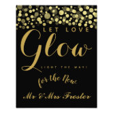 Glow Stick Send Off Newlyweds Reception Wedding Pedestal Sign