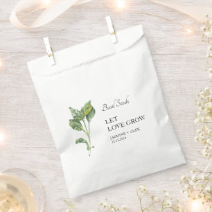 Let Love Grow   Basil Seed Wedding Favor Bag