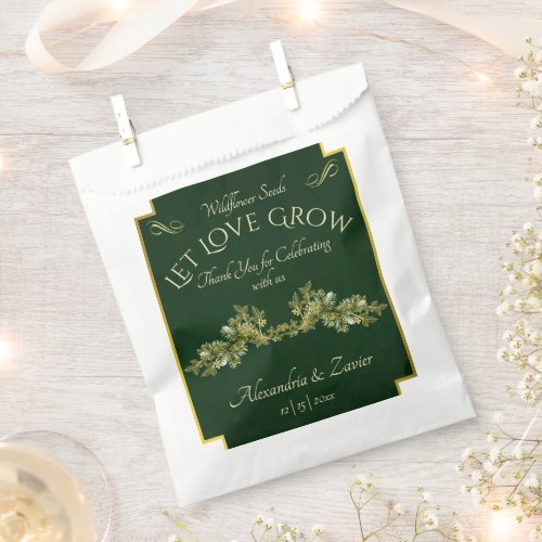 Let Love Grow & Botanical - Emerald Favor Bag