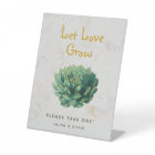 Let Love Grow Botanical Succulents Wedding Favors