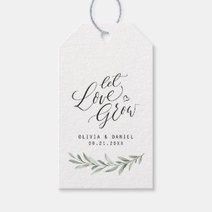 wedding Favor Tags Eucalyptus Favor Tags Plant Tags Let Love Grow Tags Favour Tags GP1 Greenery favor tag Printable Tags