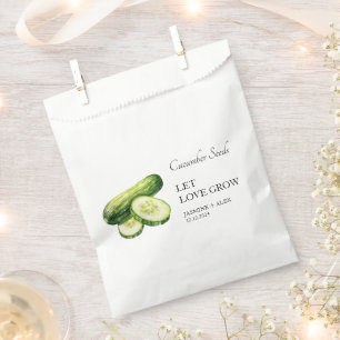 Let Love Grow   Cucumber Seed Wedding Favor Bag