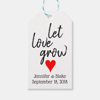 Let Love Grow Customizable Wedding Favor Tag