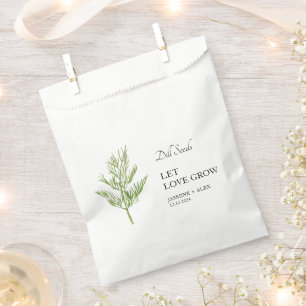 Let Love Grow   Dill Seed Wedding Favor Bag