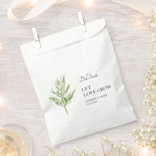 Let Love Grow | Dill Seed Wedding Favor Bag (Clipped)