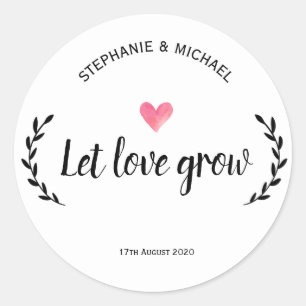 Let love grow favor sticker