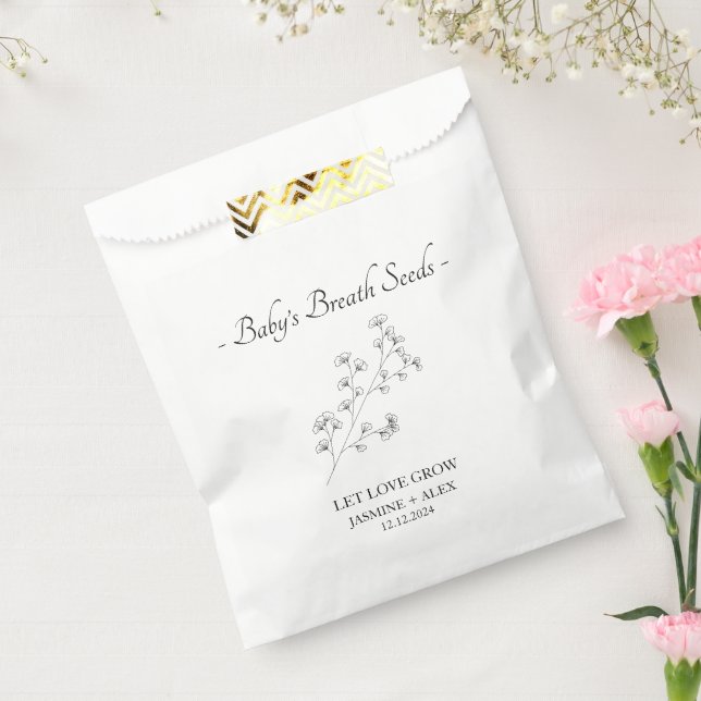 Let Love Grow l Baby’s Breath Seeds Wedding Favor Bag (Sealed)