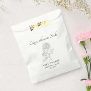 Let Love Grow l Chrysanthemum Seeds Wedding Favor Bag