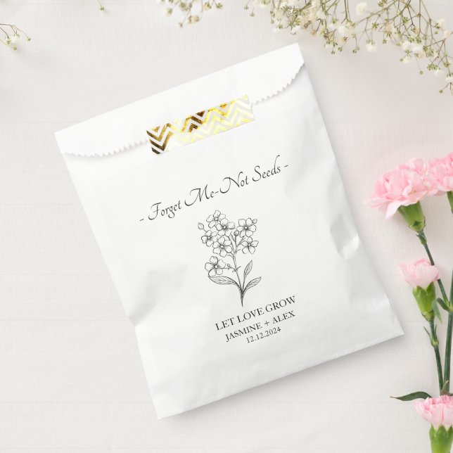 Let Love Grow l Forget Me Not Seeds Wedding Favor Bag (Sealed)