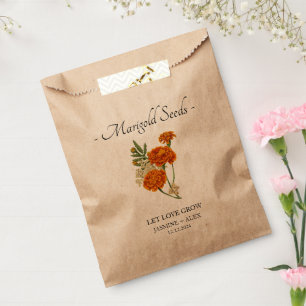 Let Love Grow l Marigold Seeds Wedding Favor Bag