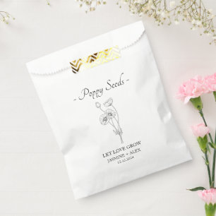 Let Love Grow l Poppy Seeds Wedding Favor Bag