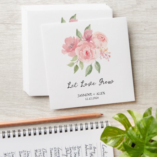 Let Love Grow l Rose Seed Packet Wedding Favor Envelope