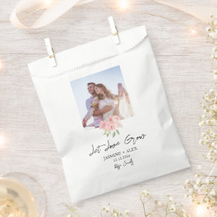 Let Love Grow l Rose Seeds Photo Wedding Favor Bag
