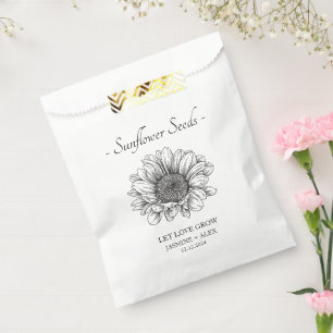 Let Love Grow l Sunflower Seeds Wedding Favor Bag