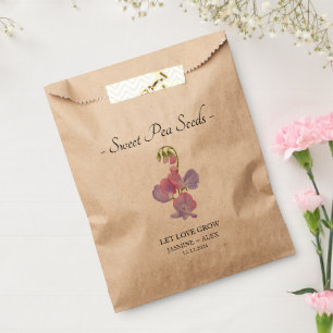 Let Love Grow l Sweet Pea Seeds Wedding Favor Bag