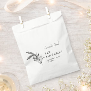 Let Love Grow Lavender Seed Wedding Favor Bag