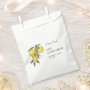Let Love Grow   Lemon Seed Wedding Favor Bag