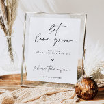 Let Love Grow Minimalist Wedding Favors Table Sign<br><div class="desc">This beautiful wedding favors sign is designed to complement your special day. Featuring a chic minimalist design, this "Let Love Grow" sign showcases a perfect combination of modern sans serif typography and trendy calligraphy, creating an elegant and sophisticated aesthetic. It's the perfect way to guide your guests towards their wedding...</div>