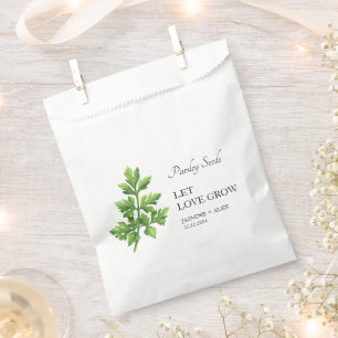 Let Love Grow   Parsley Seed Wedding Favor Bag