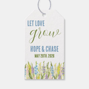 Let Love Grow, Personalized Gladiolus Favor Gift Tags