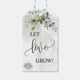 Let Love Grow plant gift Eucalyptus succulent Tags
