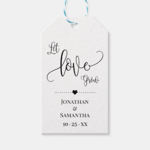 Let Love Grow plant gift minimalist wedding favor Gift Tags