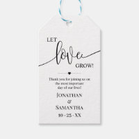 Let Love Grow plant gift minimalist wedding favor