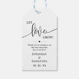Let Love Grow plant gift minimalist wedding favor Gift Tags