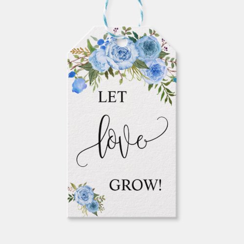 Let Love Grow plant gift sunflowers wedding favor Gift Tags